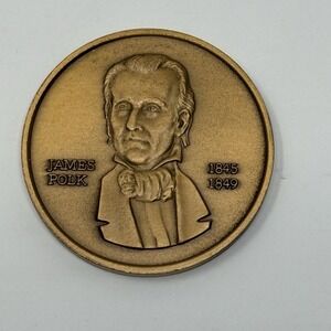 James Polk 11th President Of The United States Coin Medal Bronze